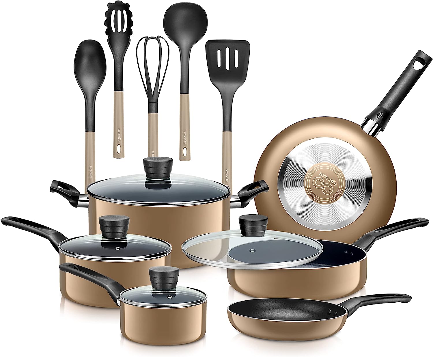 SereneLife Kitchenware Pots & Pans Basic Kitchen Cookware Review