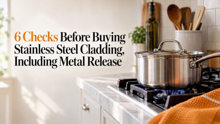 Stainless-clad saucepan on a home range